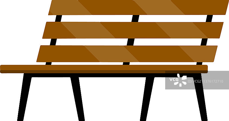 公园里供放松的木制长凳图片素材