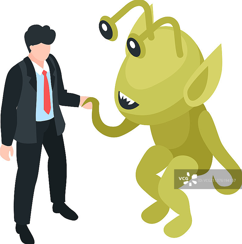 与外星人握手图片素材
