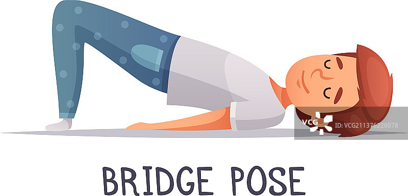 瑜伽桥式体式构图图片素材
