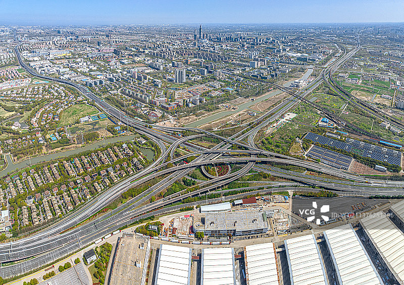 张江科学城 张江高科 上海浦东 张江立交桥 内环高架路 罗山路高架 龙东高架路 张江双子塔 科学之门图片素材