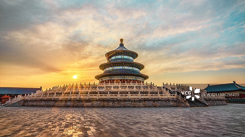 天坛日落图片素材