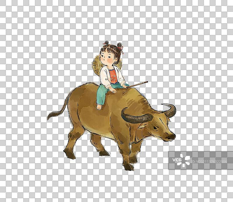 牧童骑黄牛图片素材