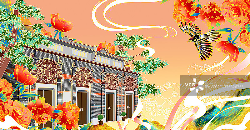 一大会址纪念馆插画图片素材