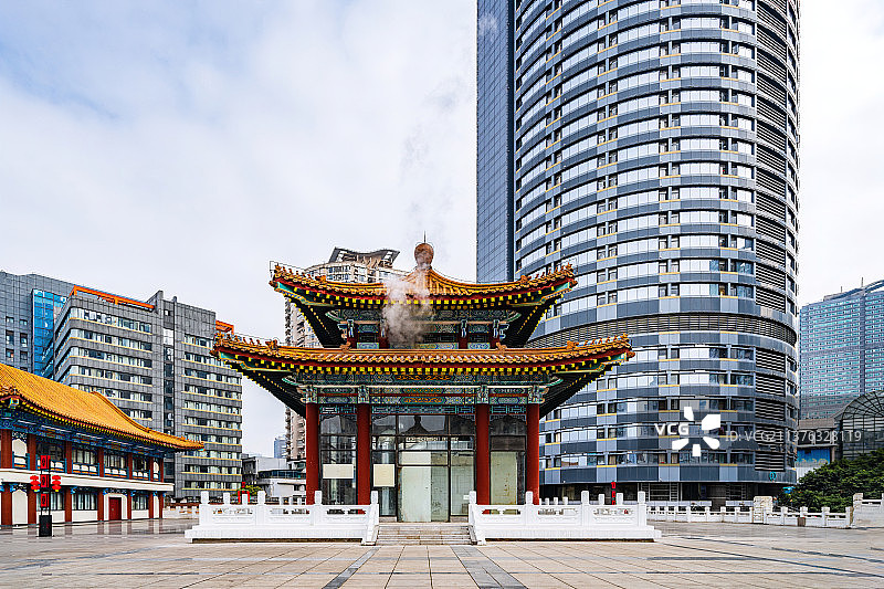 重庆市渝中区临江门大唐广场魁星楼图片素材