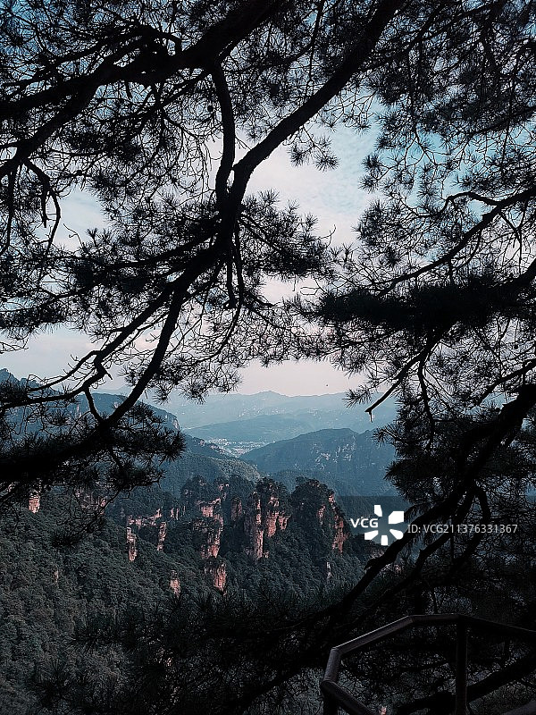 松间观奇峰图片素材