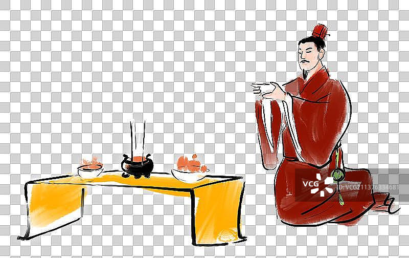 成语故事古代历史人物清明祭拜祖先图片素材