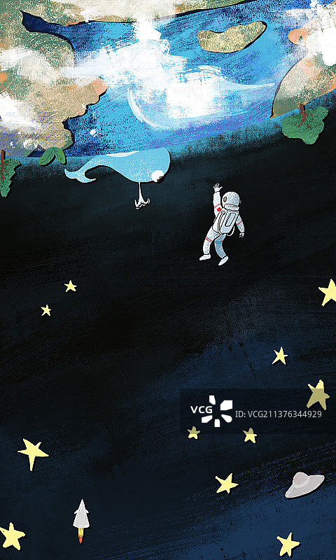 地球日，地球和宇航员图片素材