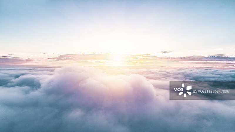 天空白云阳光日光平流雾云朵蓝天天宫天空之城图片素材