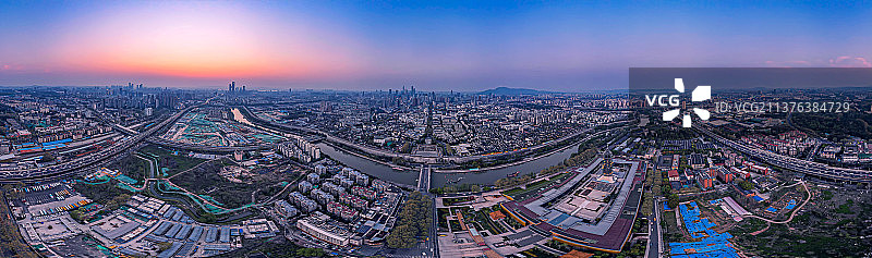 中华门上空的南京城图片素材