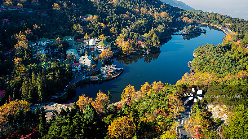 秋日如琴湖图片素材