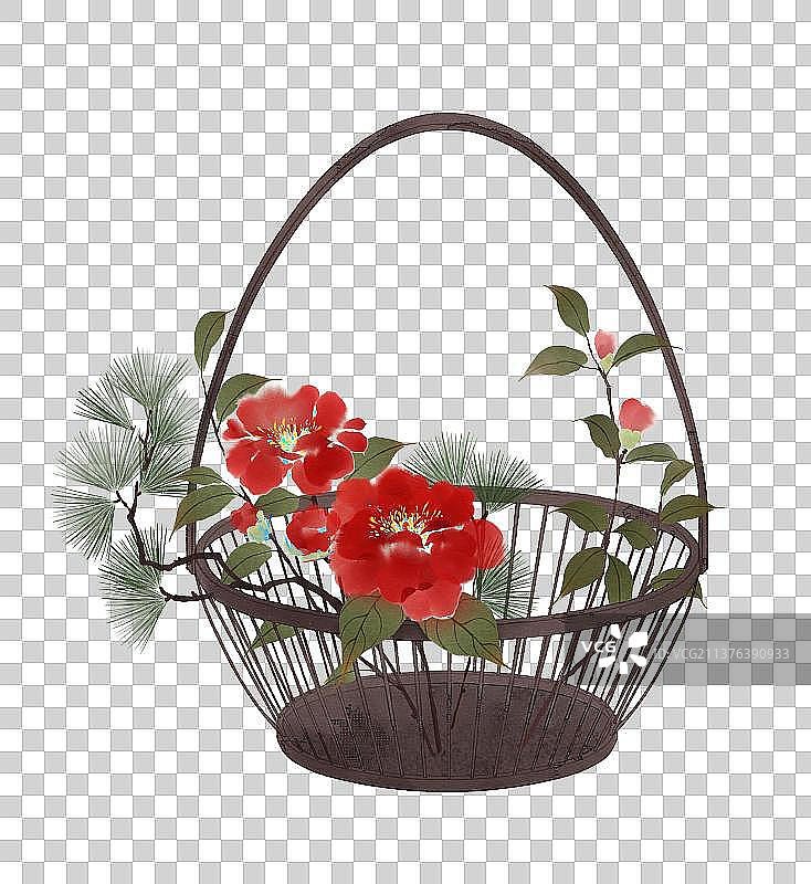 古风素材花篮图片素材