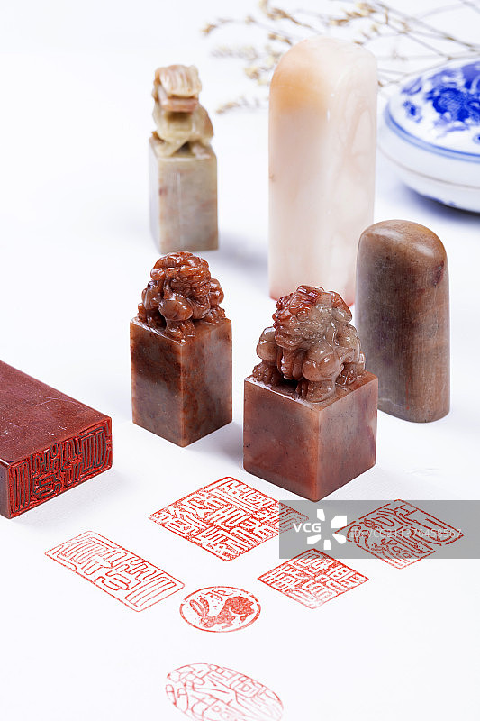 狮子钮印章貔貅钮印章特写篆刻概念图片素材