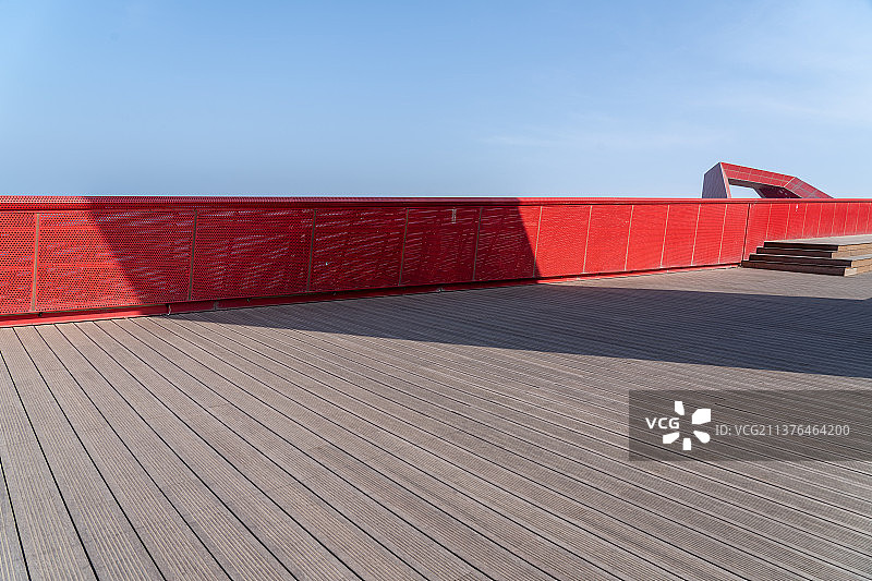 红色的现代建筑空间图片素材