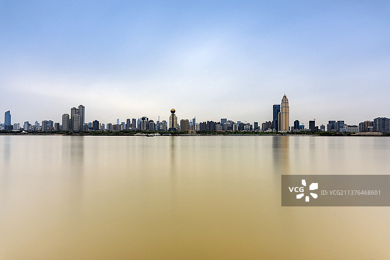 长江汉口段沿江景色图片素材