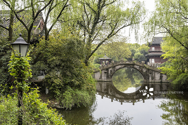 春季的绍兴西园一景图片素材