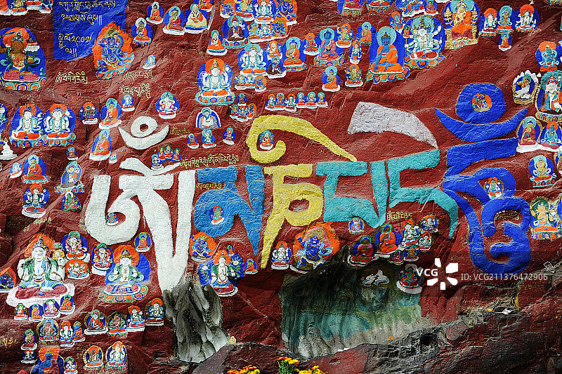 西藏，玛尼石。图片素材