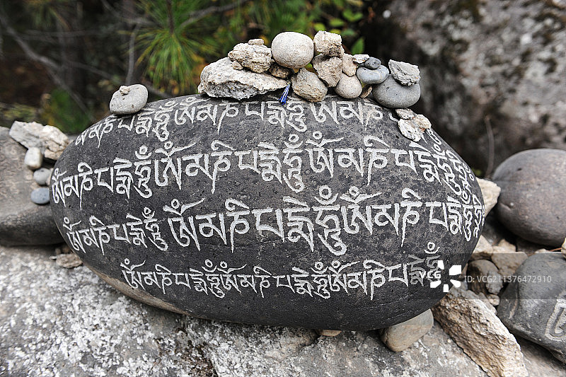 西藏，玛尼石。图片素材