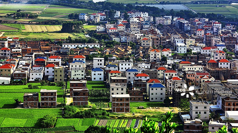 美丽新农村美景道路田园图片素材