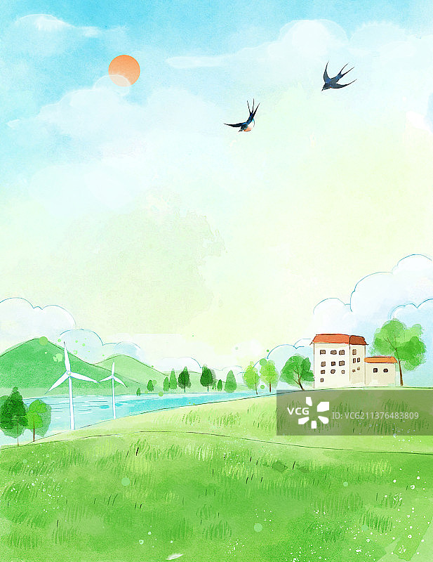 世界地球日插画图片素材