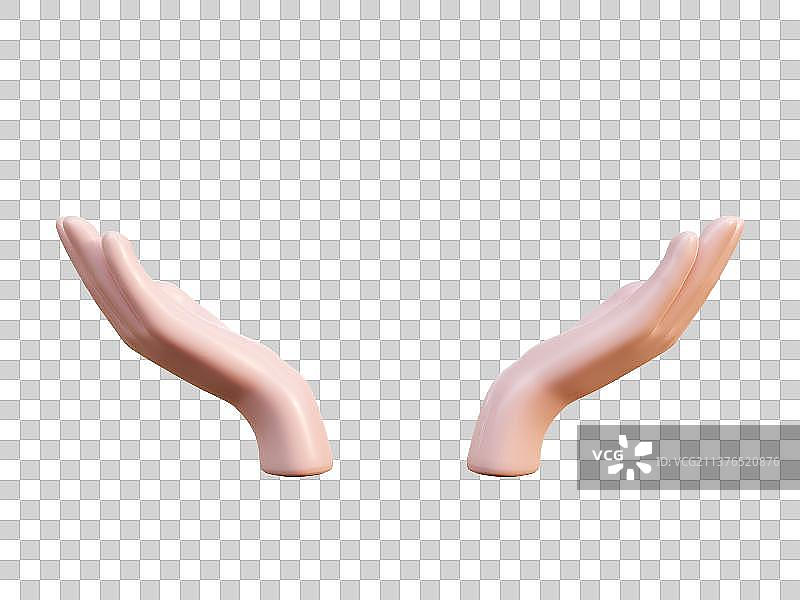 3D托举的手免抠元素图片素材