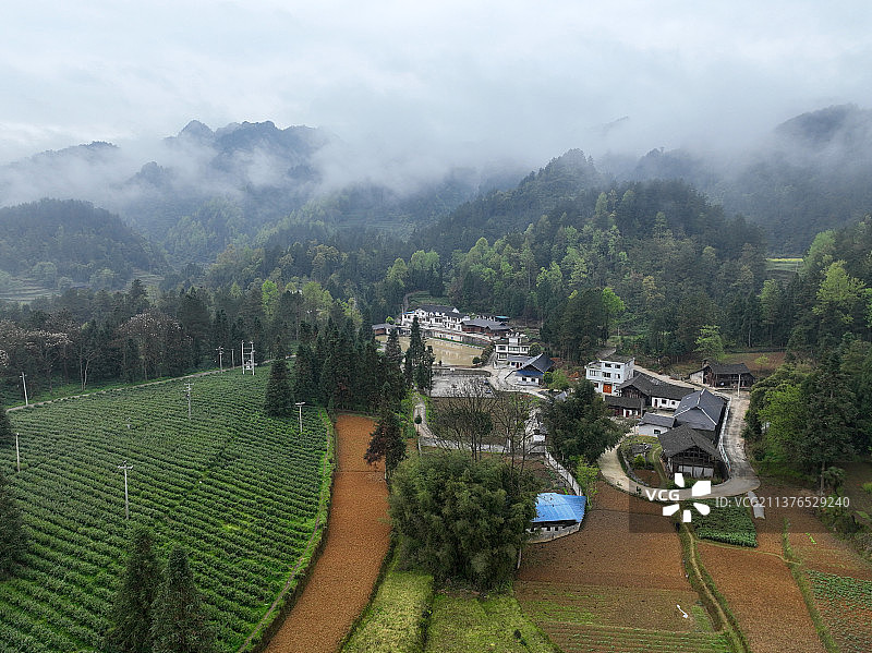 贵州省遵义市凤冈县土溪镇大连村，农村风光图片素材