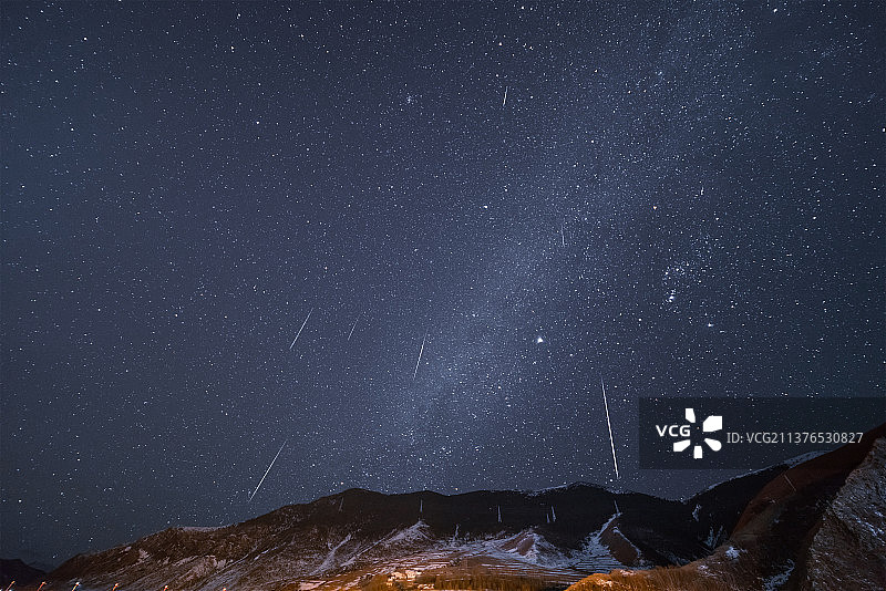 双子座流星雨图片素材
