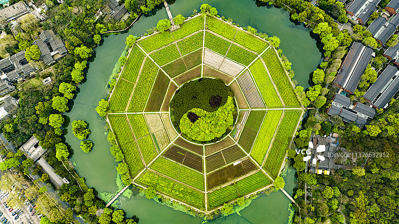 浙江杭州八卦田图片素材