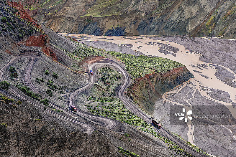 新疆红山大峡谷美景图片素材