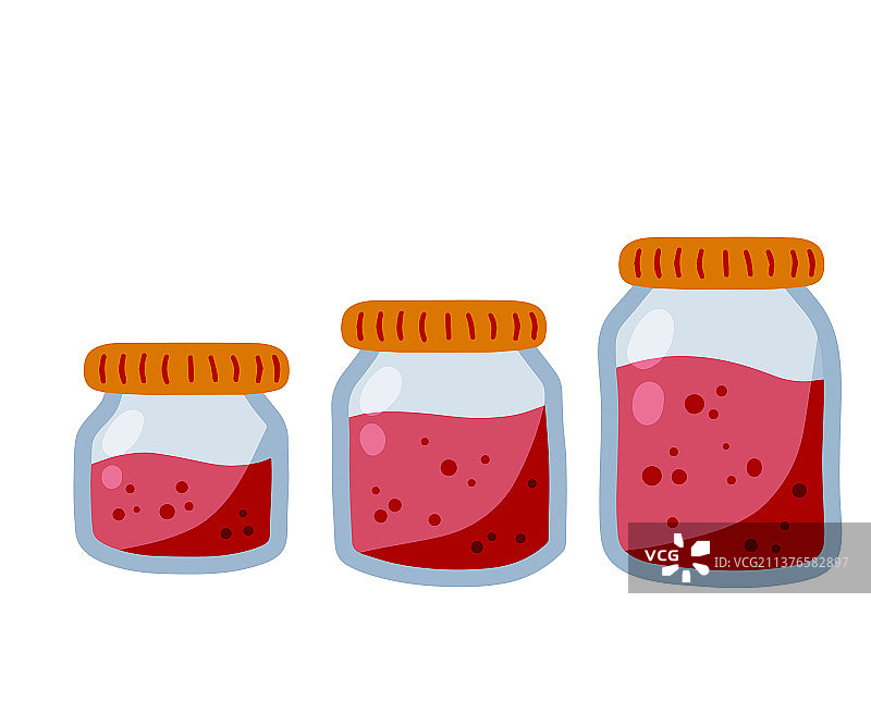 粉色覆盆子酱罐图片素材