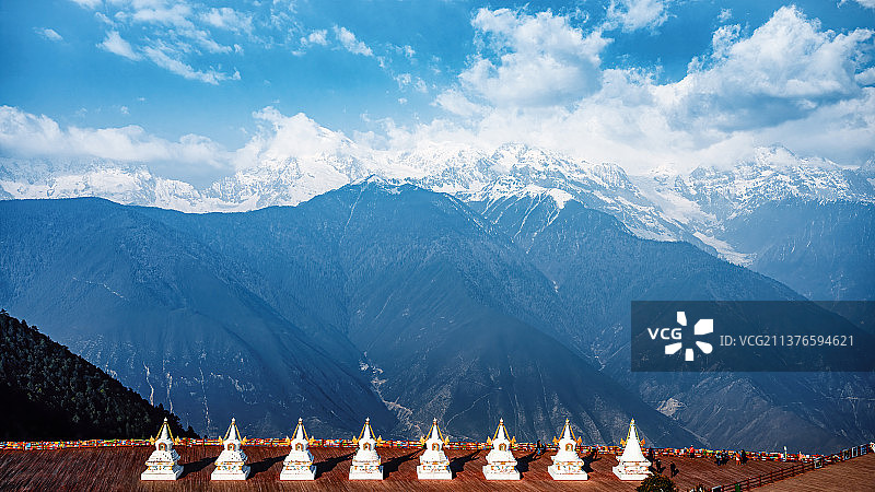 梅里雪山观景台图片素材