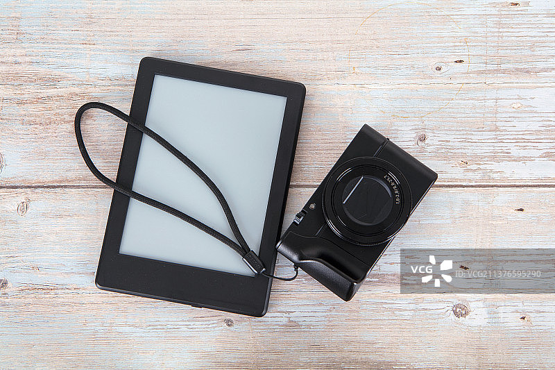 电子书和照相机图片素材
