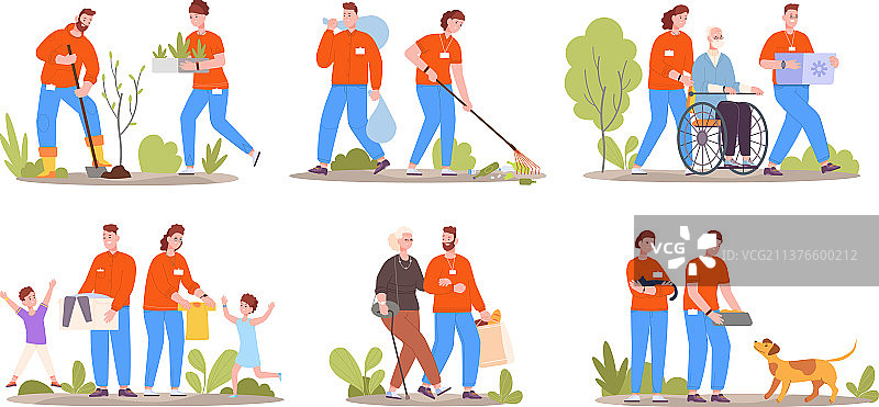 志愿者帮助年长者图片素材