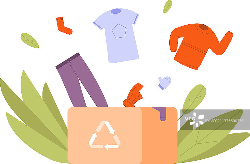 可回收的天然服装捐赠时装图片素材