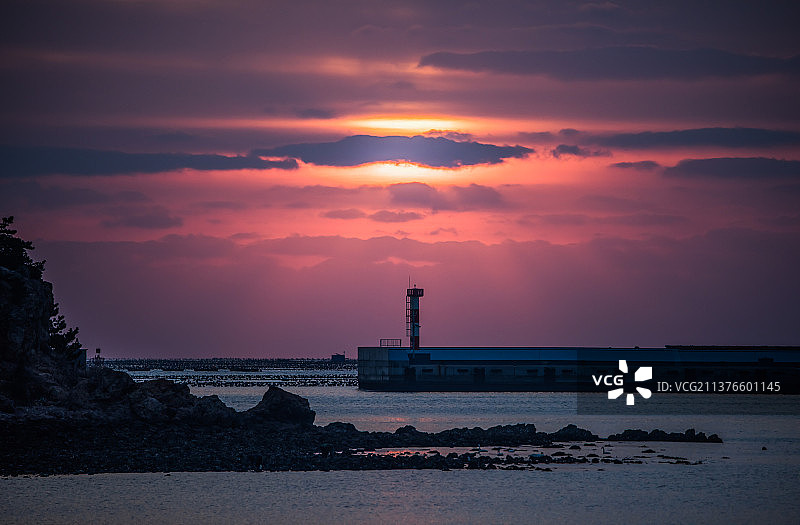 烟墩角日出图片素材