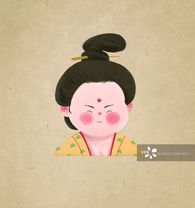 唐朝仕女图头像图片素材