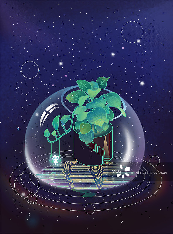 治愈系插画图片素材