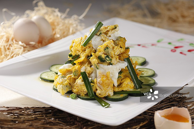 清炒土鸡蛋图片素材