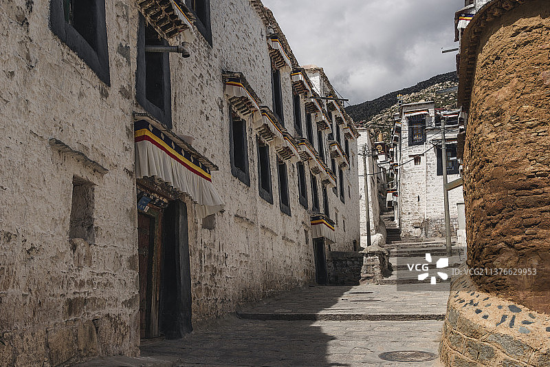 西藏寺庙扎寺伦布寺图片素材
