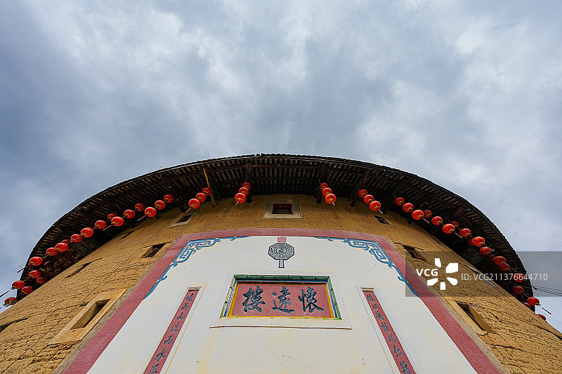 世界文化遗产、全国重点文物保护单位福建漳州市南靖县梅林镇坎下村云水谣——怀远楼图片素材