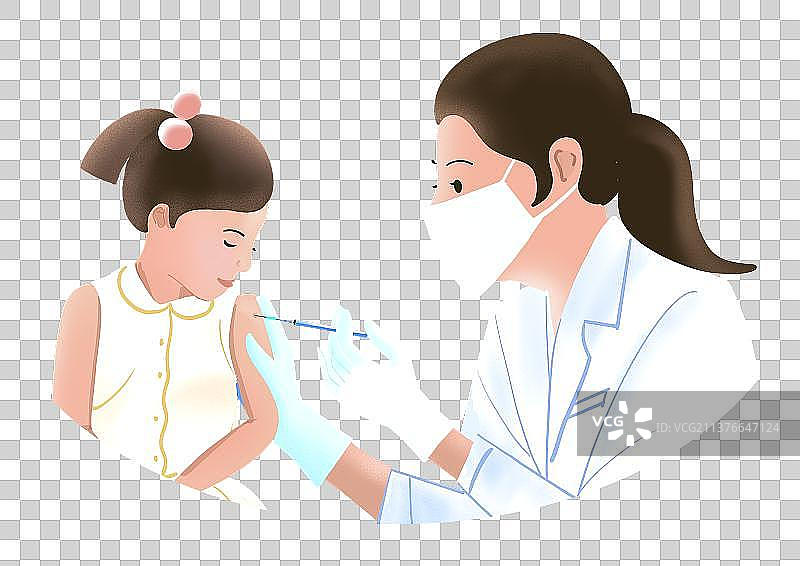 儿童接种疫苗图片素材