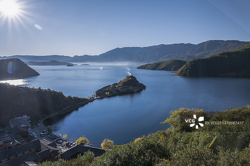 泸沽湖里格图片素材