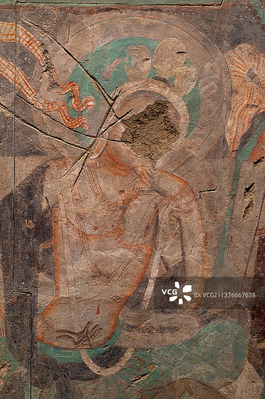 柏林亚洲艺术博物馆藏新疆库车地区石窟壁画图片素材