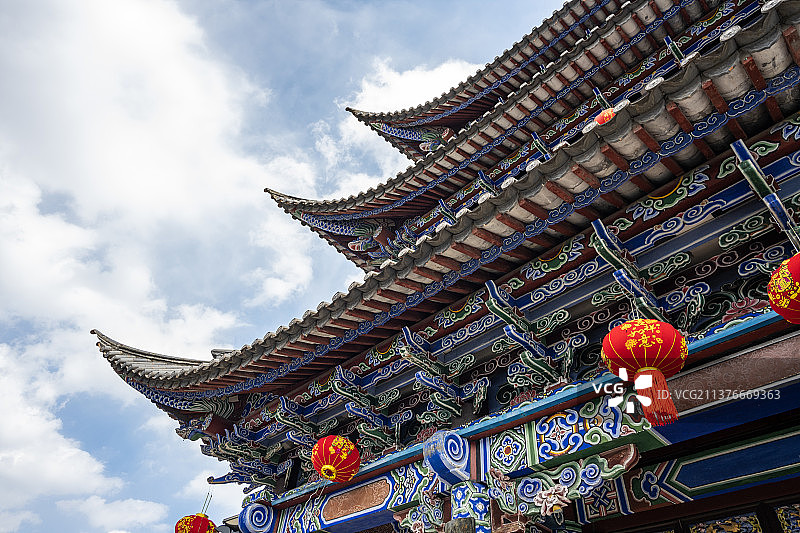 大理古城五华楼图片素材