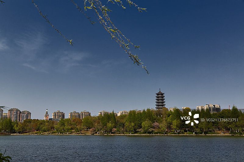 芜湖市湾沚区东湖公园图片素材