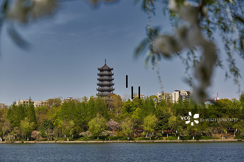 芜湖市湾沚区东湖公园图片素材