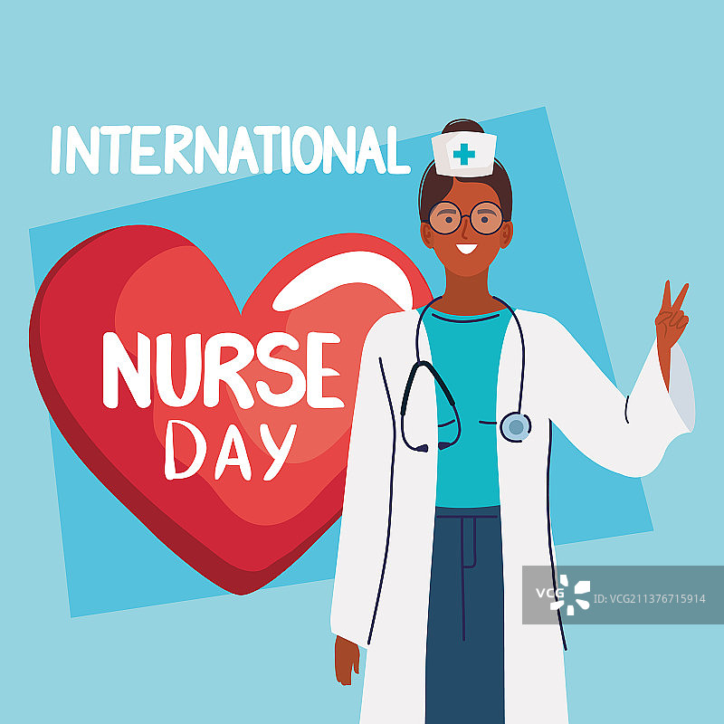 国际护士节明信片图片素材