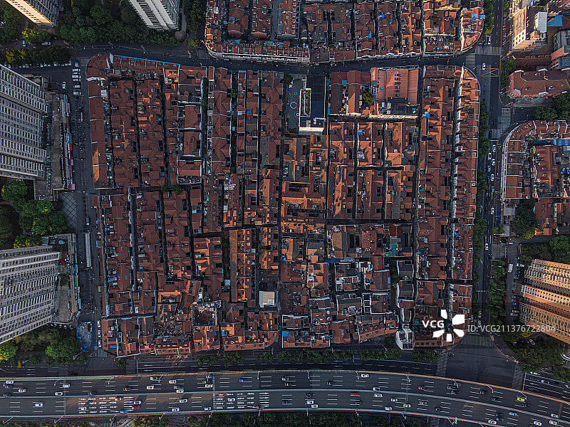 上海还有很大传统老住宅区图片素材