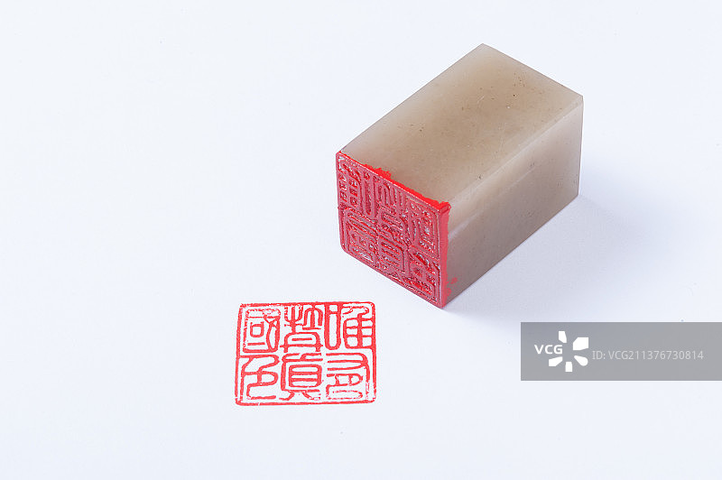 篆刻艺术印章刻刀印泥刻印特写图片素材