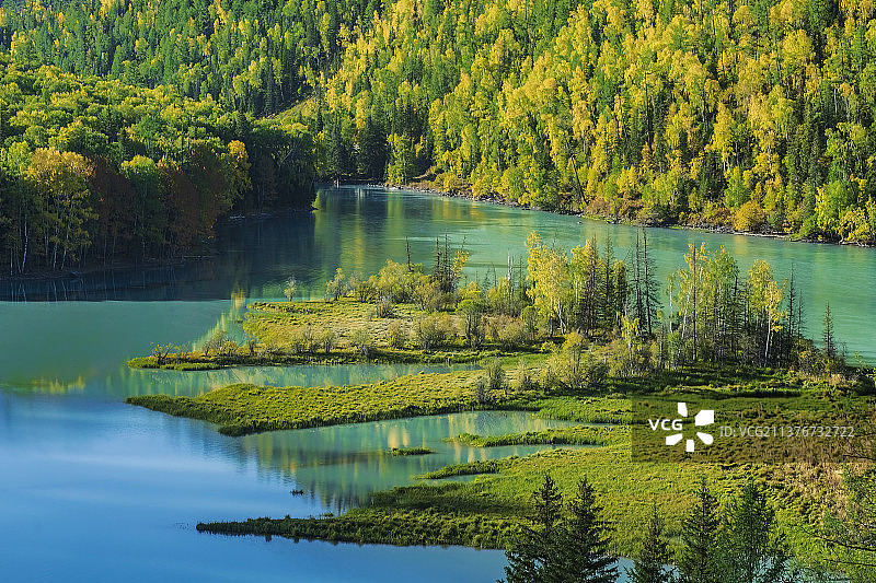 卧龙湾的秋天图片素材