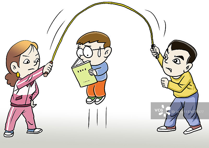 插画：两不误图片素材